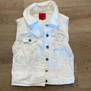Vintage 90s Bongo distressed white vest, medium